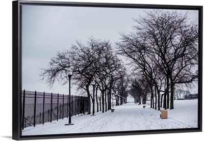 Park in Chicago in the Winter