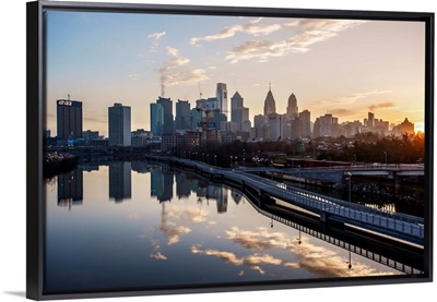 Philadelphia City Skyline at Sunrise
