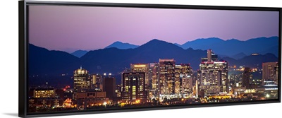 Phoenix, AZ Skyline at Sunset - Panoramic