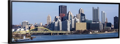 Pittsburgh City Skyline and Fort Pitt Bridge