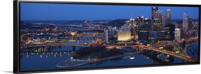 Pittsburgh City Skyline at Night