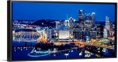Pittsburgh City Skyline at Night