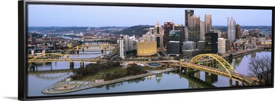 Pittsburgh City Skyline in the Early Evening