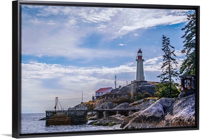 Point Atkinson Lighthouse And Blue Skies, Vancouver, British Columbia, Canada