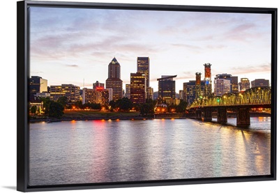 Portland, OR Skyline at Sunset