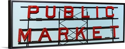 Public Market Sign Panoramic