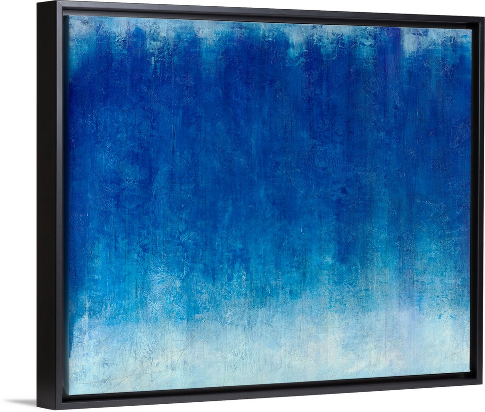 A horizontal monochromatic abstract painting with beautiful textures.