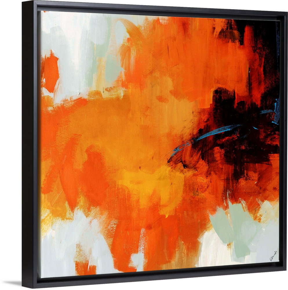 Contemporary abstract artwork featuring vibrant streaks of color on a blank background creating a rough texture.
