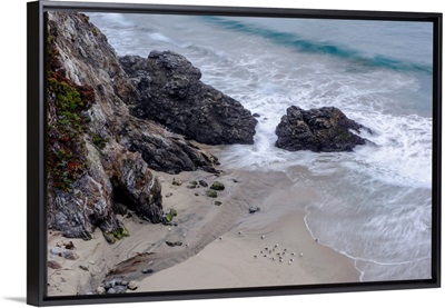 Rocky Creek Bridge Beach Rocks, Monterey County, California