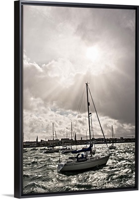 Sailboats on River Liffey, Dublin, Ireland