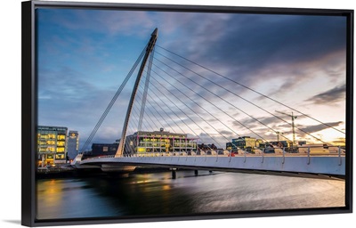 Samuel Beckett Bridge at Sunset, Dublin, Ireland, UK