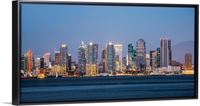 San Diego City Skyline From The Bay, California