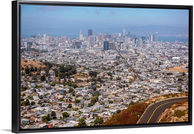 San Francisco City Skyline From Twin Peaks, California