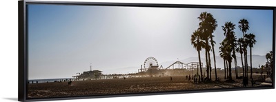 Santa Monica Pier, Los Angeles, California - Purple Panoramic