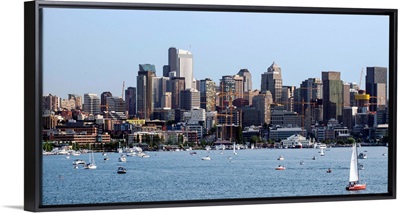 Seattle City Skyline From Lake Union, Washington