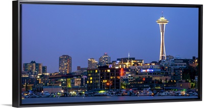 Seattle Skyline at Night - Panoramic