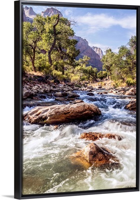 Shallow Rapids of Virgin River, Zion National Park, Utah