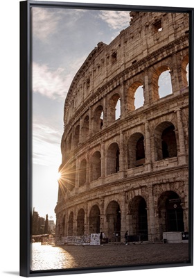 Side of the Colosseum, Rome, Italy, Europe