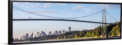 Side View Of Lions Gate Bridge, Vancouver, British Columbia, Canada