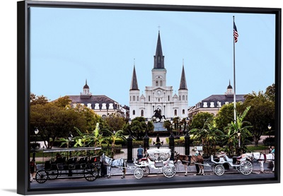 St. Louis Cathedral and Jackson Square, New Orleans, Louisiana