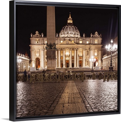 St. Peter's Basilica at Night, Vatican City, Italy, Europe