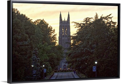Steeple of Duke Chapel at Sunset, Durham, North Carolina
