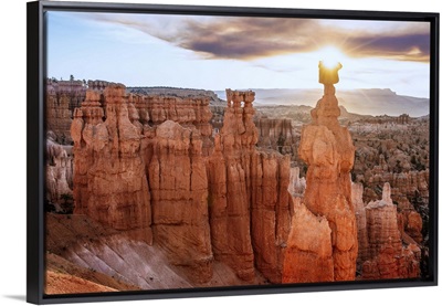 Sun on Thor's Hammer in Bryce Canyon National Park, Utah