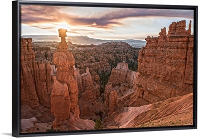 Sun on Thor's Hammer in Bryce Canyon National Park, Utah