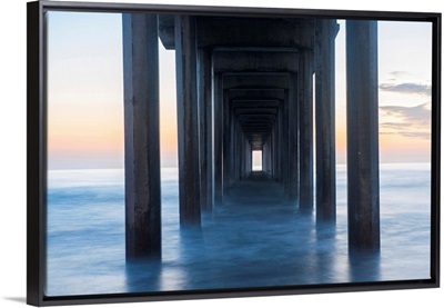 Sunset Under Scripps Pier, La Jolla, San Diego, California
