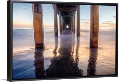 Sunset Under Scripps Pier, La Jolla, San Diego, California