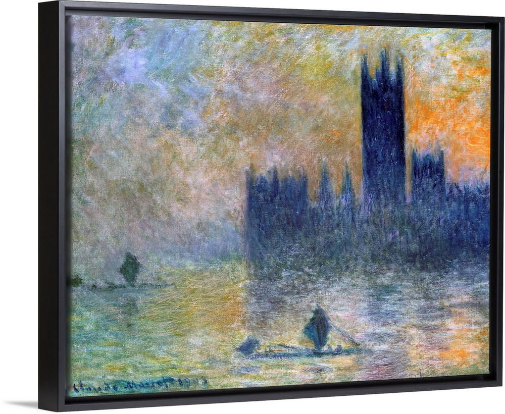 Between 1899 and 1901, Monet produced nearly a hundred views of the Thames River in London. He painted Waterloo Bridge and...