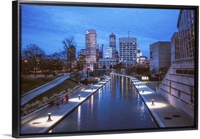 The Indianapolis Riverwalk in the Early Evening