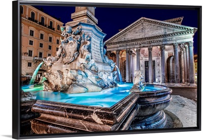 The Pantheon Fountain, Piazza della Rotond, Rome, Italy, Europe
