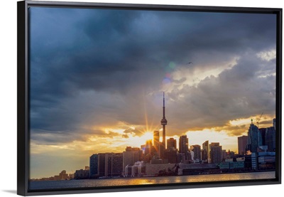 Toronto City Skyline with Sunset