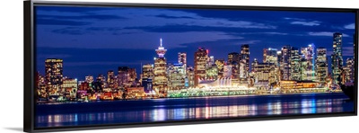 Vancouver at Night - Purple Panoramic