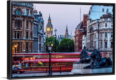 View of Big Ben From Trafalgar Square, London, England