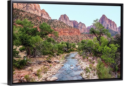 Virgin River, Watchman Peak, Zion National Park, Utah