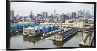 Virginia Beach Docks and Skyline on a Cloudy Day, Virginia