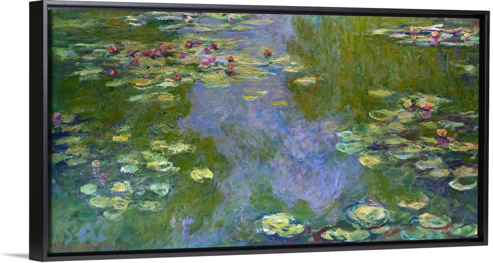 This work is one of four pictures of water lilies that, quite exceptionally, Monet finished, signed, and sold in 1919. Muc...