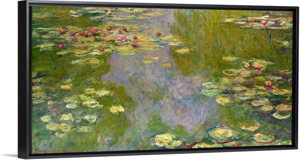 This work is one of four pictures of water lilies that, quite exceptionally, Monet finished, signed, and sold in 1919. Muc...