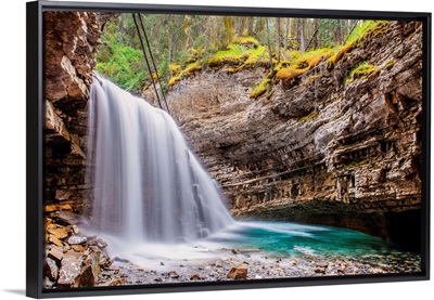 Waterfall At Johnston Canyon, Banff National Park, Alberta, Canada
