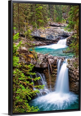 Waterfall At Johnston Canyon, Banff National Park, Alberta, Canada