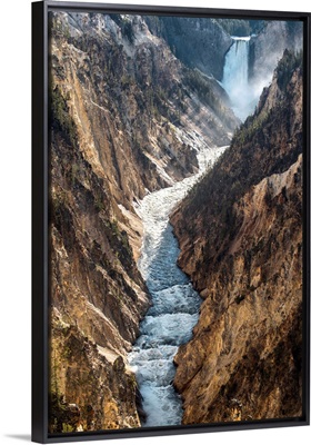 Winding Yellowstone River with Lower Falls, Yellowstone National Park