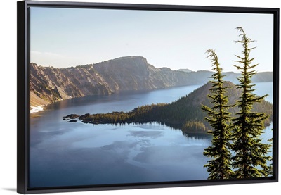 Wizard Island In Crater Lake, Oregon