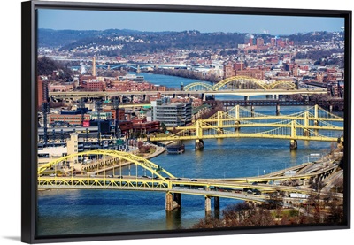 Yellow Bridges of Pittsburgh