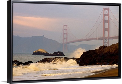 View of the Golden Gate Bridge from Baker Beach, San Francisco, California