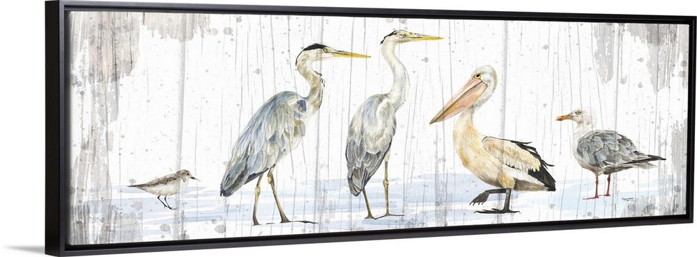 Birds of the Coast Rustic Panel