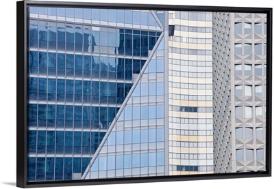Abstract of buildings in the La Defense district, Paris, France, Europe