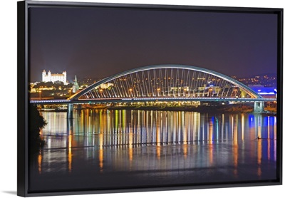 Apollo Most bridge, Bratislava Castle, Danube River, Bratislava, Slovakia