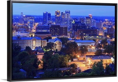 Birmingham skyline at twilight, Birmingham, Alabama